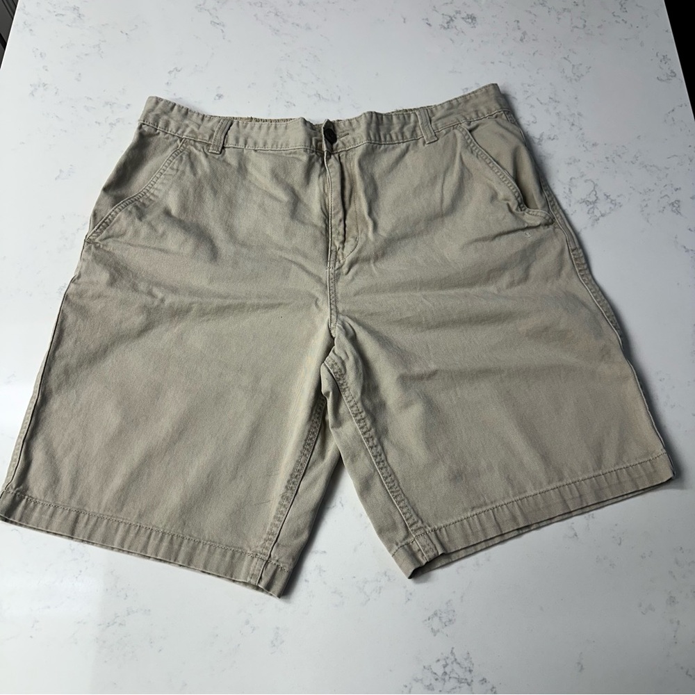 Faded Glory Khaki Flat Front Men’s Shorts 38